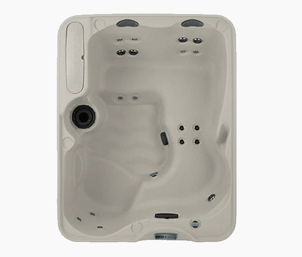 Aerial view of Azure Premier Hot Tub by Freeflow Spas available at the Recreational Warehouse