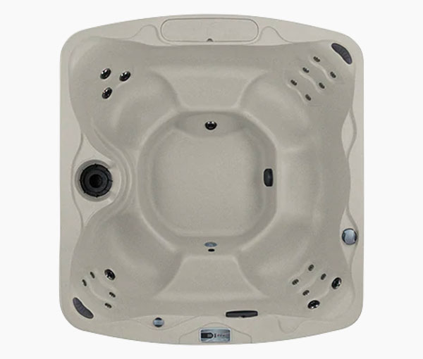 Aerial view of Monterey Premier Hot Tub by Freeflow Spas available at the Recreational Warehouse