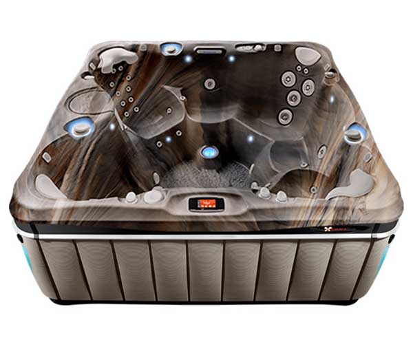 Niagara Hot Tub in Brownstone and Tuscan Sun | Caldera Spas available at the Recreational Warehouse Southwest Florida (Naples, Fort Myers and Port Charlotte Locations) Pool Warehouse