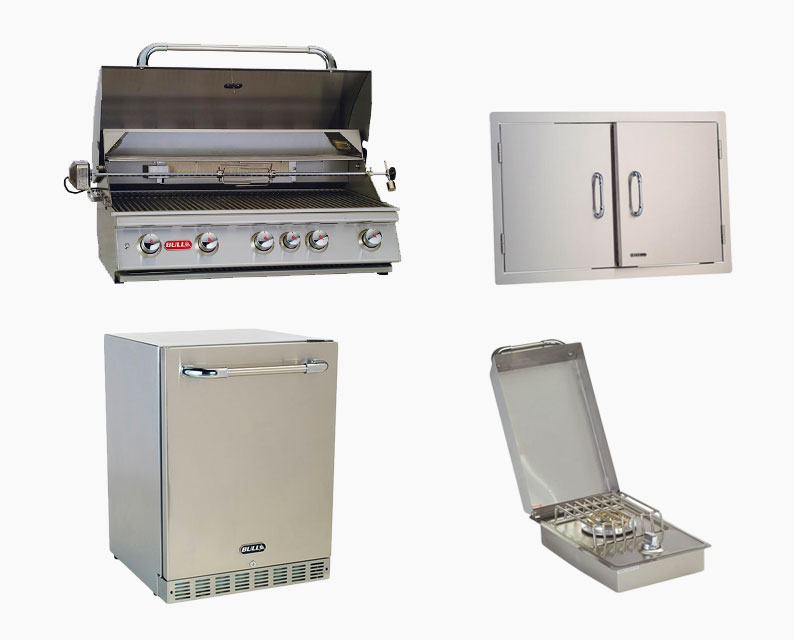 Assorted Outdoor Kitchen components and built-in grills