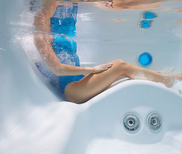 Envoy Hot Tub Spa Interior Lounger Details | Hot Springs Spas available at the Recreational Warehouse Southwest Florida (Naples, Fort Myers and Port Charlotte Locations) Pool Warehouse