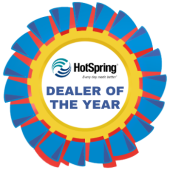Hot Spring 2022 Dealer of the Year Award, given to Recreational Warehouse