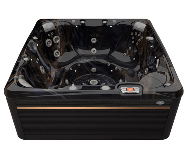 Reunion Hot Tub in Java and Midnight Canyon | Caldera Spas available at the Recreational Warehouse Southwest Florida (Naples, Fort Myers and Port Charlotte Locations) Pool Warehouse