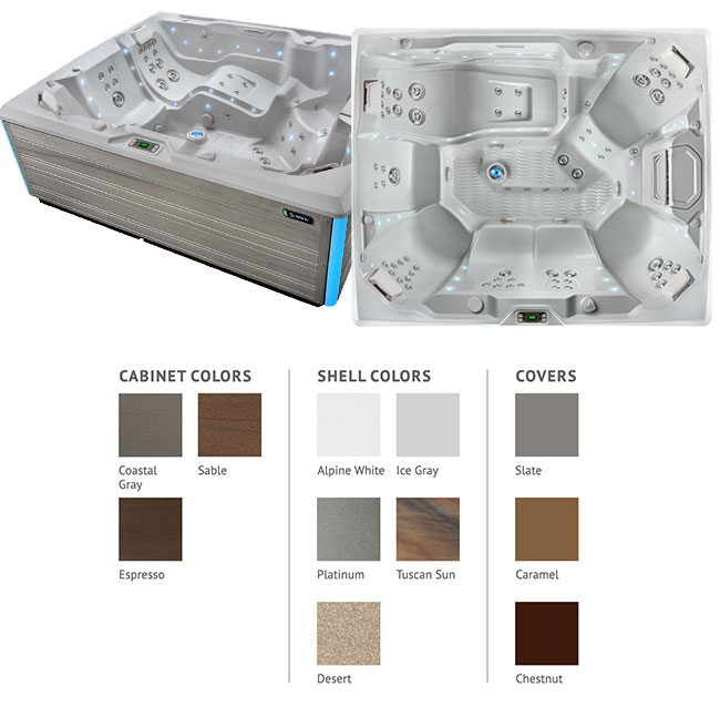Prism Color Options | Hot Springs Spas available at the Recreational Warehouse Southwest Florida (Naples, Fort Myers and Port Charlotte Locations) Pool Warehouse