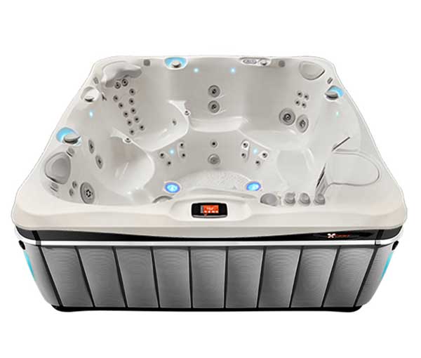 Geneva Hot Tub in Slate and White Pearl | Caldera Spas available at the Recreational Warehouse Southwest Florida (Naples, Fort Myers and Port Charlotte Locations) Pool Warehouse