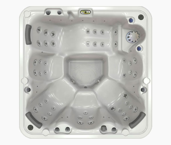 Top Interior View of Hercules Spa | Wellis Spas available at the Recreational Warehouse Southwest Florida (Naples, Fort Myers and Port Charlotte Locations) Pool Warehouse